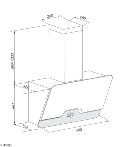 Máy hút mùi áp tường Malloca Drive F-152B - 7 Máy hút mùi áp tường Malloca Drive F-152B
