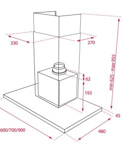 MÁY HÚT MÙI ÁP TƯỜNG TEKA DSJ 950 40484832 TÂY BAN NHA - 6 TEKA DSJ 950 40484832