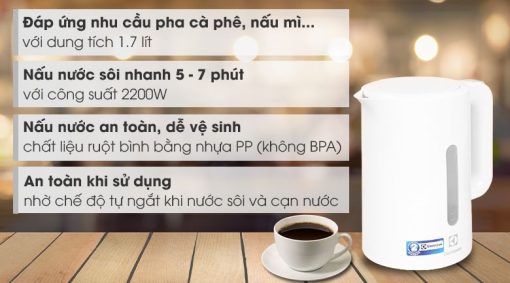 Bình đun siêu tốc 1.7 lít Electrolux E2EK1-100W - 5