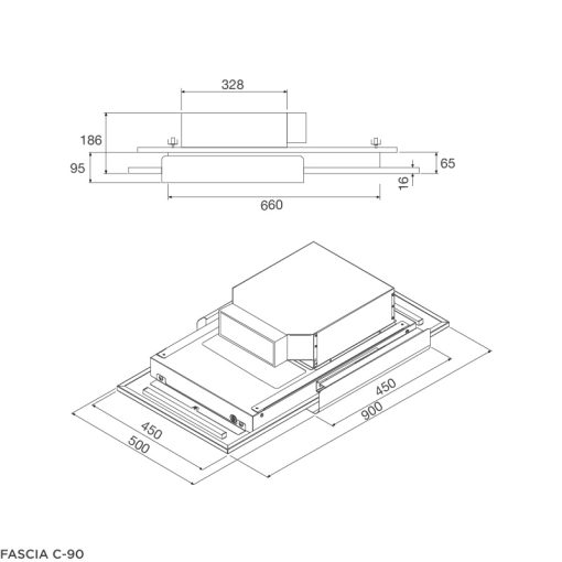 Máy hút mùi âm trần Malloca FASCIA-C-90