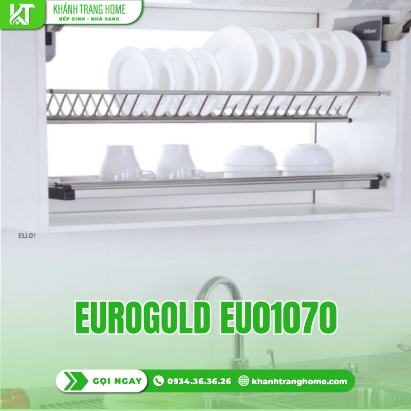 Gía chén đĩa cố định chữ V Eurogold inox201 EU01070