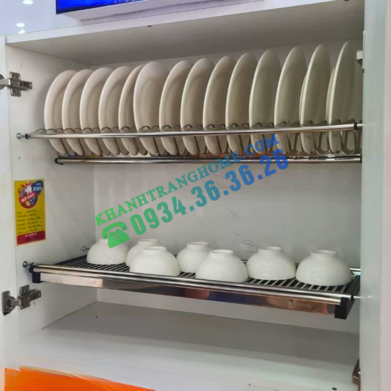 Gía chén đĩa cố định chữ V Eurogold inox201 EU01070