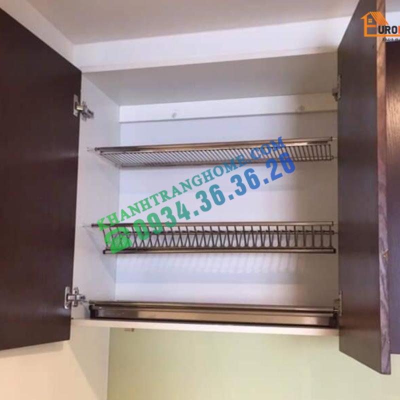 Gía chén đĩa cố định chữ V Eurogold inox201 EU01070