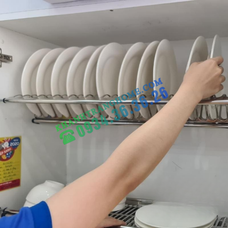 Gía chén đĩa cố định chữ V Eurogold inox201 EU01070