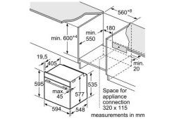 LÒ NƯỚNG ÂM TỦ BOSCH HBG633BS1A SERIE 8 71L MẶT INOX - 15