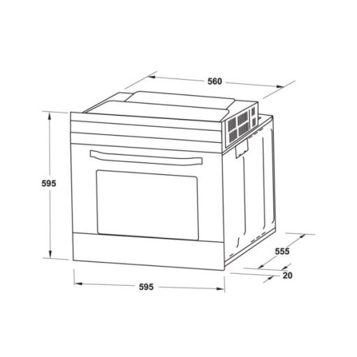 Lò nướng âm tủ 70 lít Hafele HO-4K70A 538.61.451 - 5