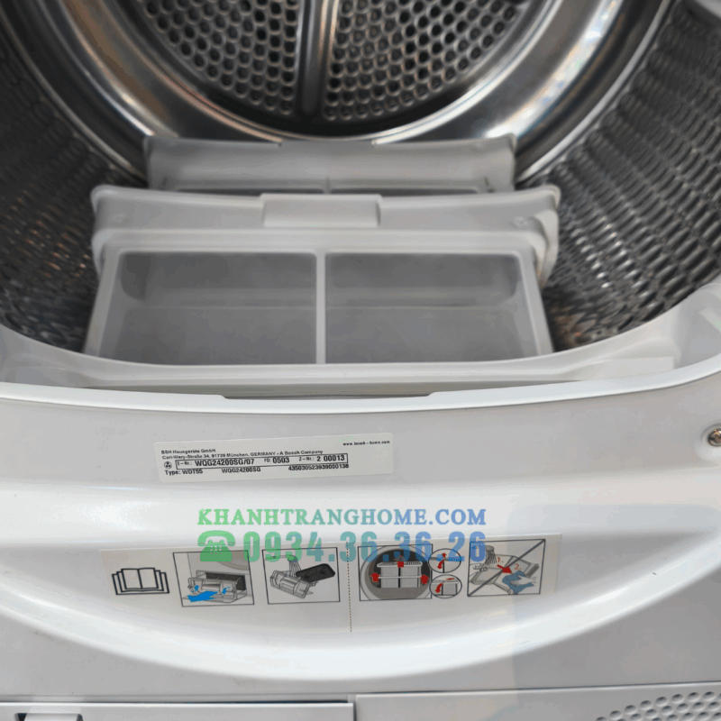 Máy sấy quần áo BOSCH WQG24200SG - 40 MÁY SẤY QUẦN ÁO BOSCH WQG24200SG