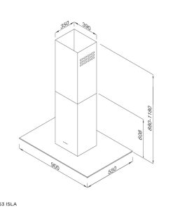 Máy hút mùi đảo Malloca MC 9053 ISLA