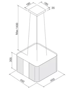 Máy hút mùi đảo Malloca CUBE F-181 - 7 Máy hút mùi đảo Malloca CUBE F-181