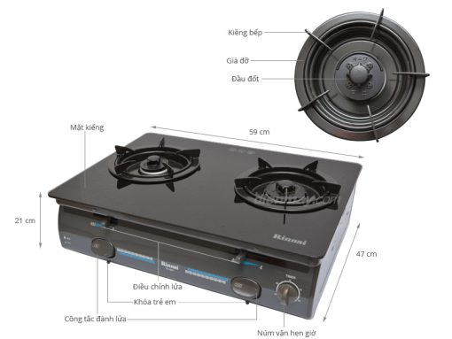 Bếp Gas Rinnai RV-4600(GL-T)N - 3