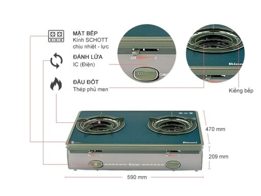 Bếp Gas Rinnai RV-5600-SCH(BK) - 3