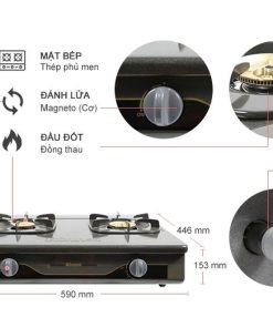 Bếp Gas Rinnai RV-660(G) - 8 Bếp Gas Rinnai RV-660(G) - 7