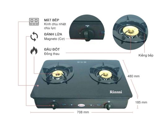 Bếp Gas Rinnai RV-8711(GL-B) - 3
