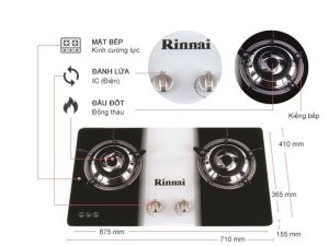 Bếp Gas Âm Rinnai RVB-2BG(W)N - 7