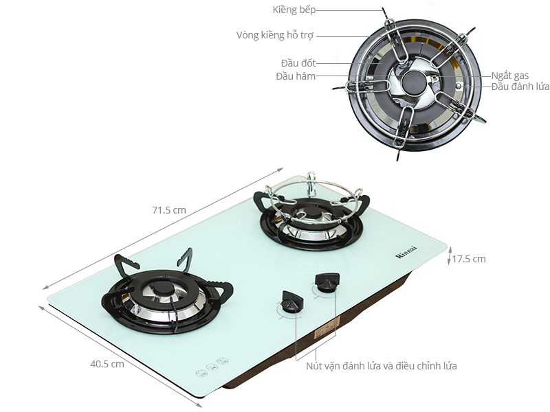 Bếp Gas Âm Rinnai RVB-2WGN