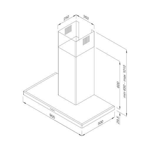 Máy hút mùi áp tường Malloca Slim K1522 - Nhập khẩu Châu Âu