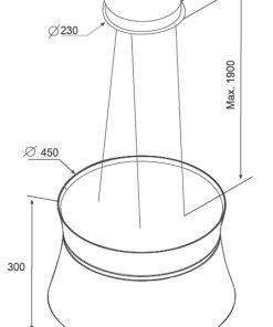 Máy hút mùi đảo Malloca Sophie K-500B