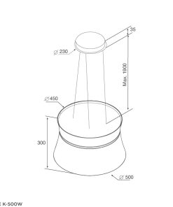 Máy hút mùi đảo Malloca Sophie K-500W - 7