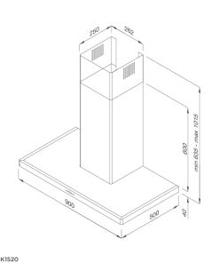 Máy hút mùi áp tường Malloca THETA K1520 - 19 Máy hút mùi áp tường Malloca THETA K1520