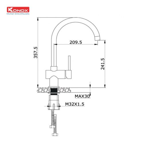 Vòi rửa Konox KN1206