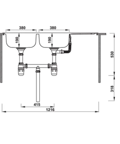 CHẬU HAFELE INOX CLAUDIUS HS20-SSD2R90 567.20.513 - 20 CHẬU HAFELE INOX CLAUDIUS HS20-SSD2R90 567.20.513 - 19