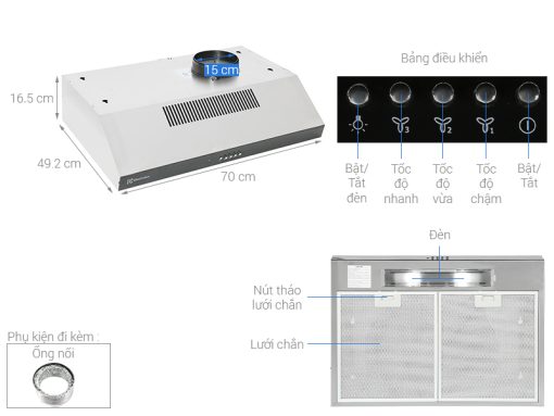 Máy hút mùi Electrolux ERF715SBA - 3