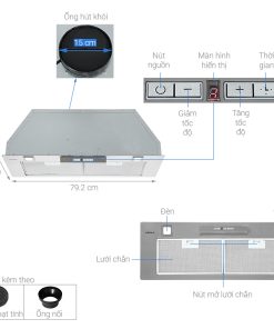 Máy hút mùi âm tủ Hafele HH-BI79A 533.80.038 - 52 Máy hút mùi âm tủ Hafele HH-BI79A 533.80.038