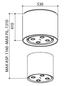 MÁY HÚT MÙI ĐẢO TREO DÂY CÁP DUDOFF AMARA - 13