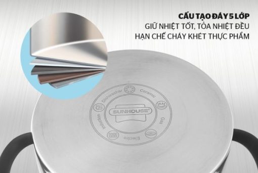 Nồi inox 5 đáy Sunhouse SHG24326 - 3