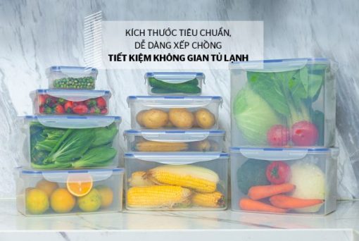 Bộ 4 hộp bảo quản thực phẩm Biozone tặng dao KB-CO4P04E - 5
