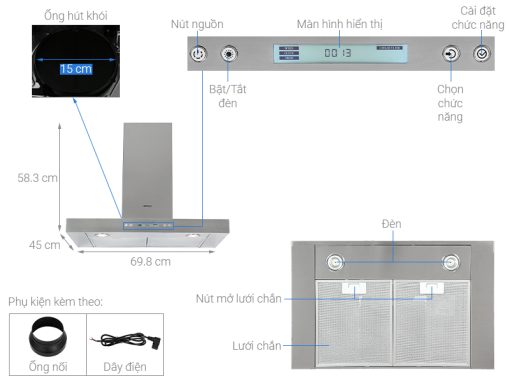 Máy hút mùi áp tường Hafele HH-WI70C 539.81.158 - 4
