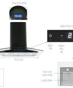Máy hút mùi áp tường Hafele HH-WT70A 533.86.807 - 23 Máy hút mùi áp tường Hafele HH-WT70A 533.86.807