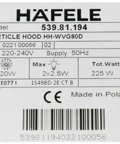 Máy Hút Mùi Gắn Tường Hafele HH-WVG80D 539.81.194 - 63