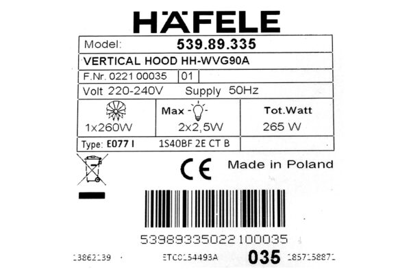 Máy Hút Mùi Gắn Tường Hafele Hh-Wvg90A 535.82.203 - 49