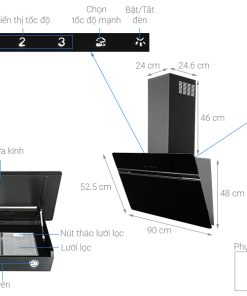 Máy Hút Mùi Gắn Tường Hafele HH-WVG90A 535.82.203