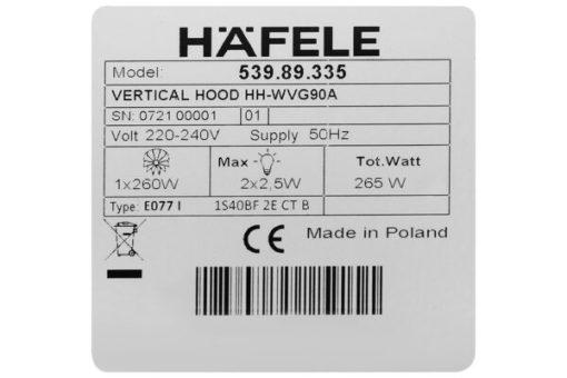 Máy hút mùi áp tường Hafele HH-WVG90B 539.89.335 - 28