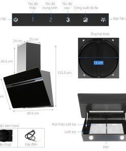 Máy hút mùi áp tường Hafele HH-WVG90B 539.89.335 - 32 Máy hút mùi áp tường Hafele HH-WVG90B 539.89.335