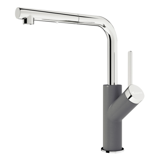 VÒI RỬA BÁT RÚT DÂY KONOX ARTAN GREY - 1