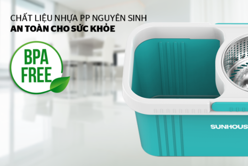 BỘ LAU NHÀ XOAY 360 ĐỘ SUNHOUSE KS-CL350PB - 15