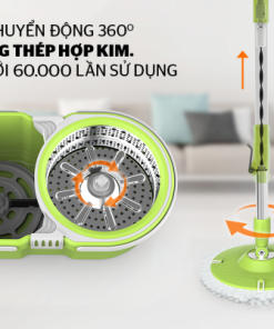 BỘ LAU NHÀ XOAY 360 ĐỘ SUNHOUSE THẾ HỆ MỚI KS-CL260PG - 16 BỘ LAU NHÀ XOAY 360 ĐỘ SUNHOUSE THẾ HỆ MỚI KS-CL260PG - 15