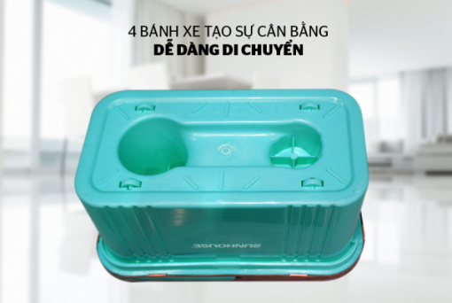 BỘ LAU NHÀ XOAY 360 ĐỘ SUNHOUSE KS-CL350PB - 9