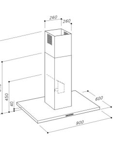 Máy Hút Mùi Dudoff đảo kết hợp trang trí Atlas Isola SB - 9