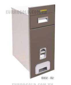 THÙNG GẠO MẶT GƯƠNG NÚT NHẤN EUROGOLD B302