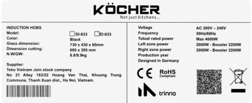 Bếp điện từ Kocher EI-633 - 21