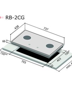 Bếp gas âm Rinnai RB-2CGS(B) - 10 Bếp gas âm Rinnai RB-2CGS(B) - 9