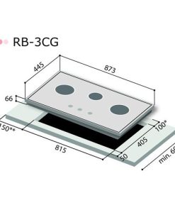 Bếp gas âm Rinnai RB-3CG(B) - 14 Bếp gas âm Rinnai RB-3CG(B) - 13