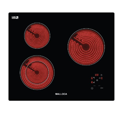 Bếp hồng ngoại 3 vùng nấu Malloca MH-03R / Mặt kính Eurokera - 1