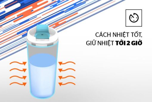 Bình cách nhiệt BioZone 500ml màu xanh trắng KB-WA500P1WB - 11