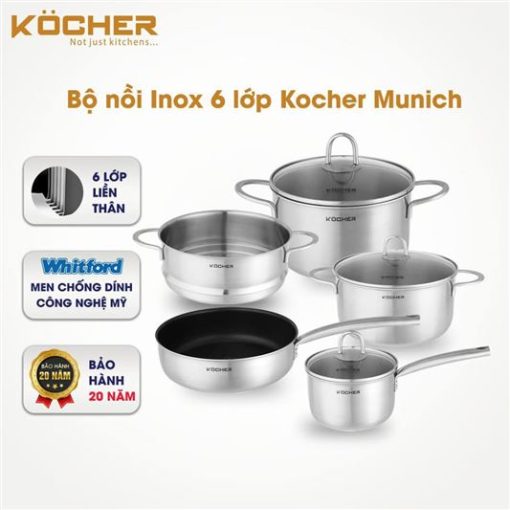 BỘ NỒI 5 MÓN KOCHER MUNICH - 1