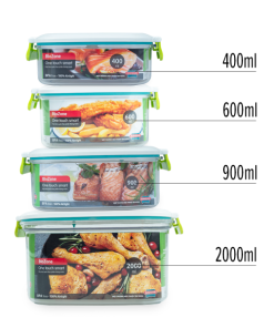 Bộ 4 hộp bảo quản thực phẩm thông minh tặng rổ Biozone KB-SM4S01R - 31